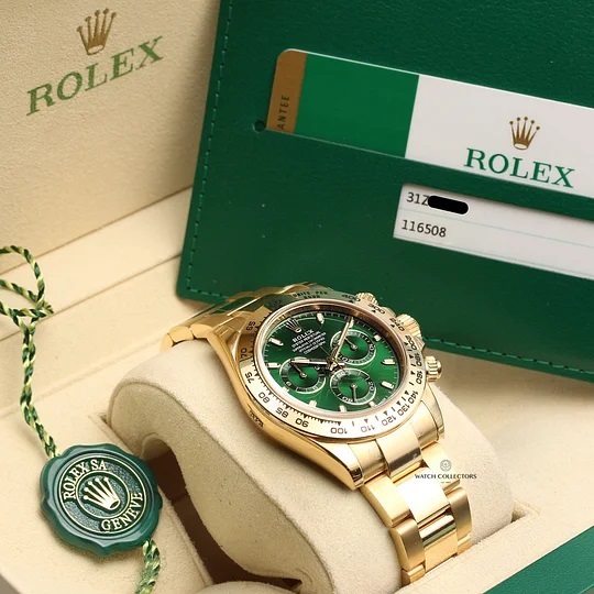 ROLEX Cosmograph Daytona 116508-0013 Gold Green 